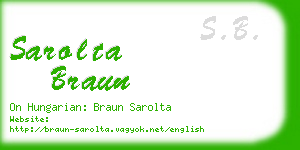 sarolta braun business card